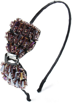 

Fifi Jewels Beaded Bow Maroon Hair Band(Maroon)