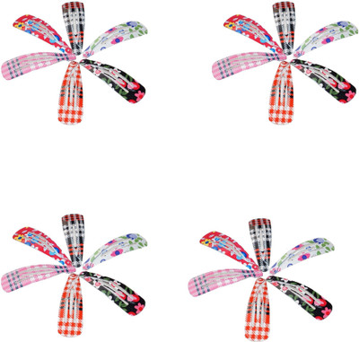 

FOK Set of 24 Pcs-12 Pairs (4 cm) of Premium Metal Triangular Tik Tak Hair Pins Hair Accessories for Girls and Womens-Printed Random Multi Color Tic Tac Clip(Multicolor)