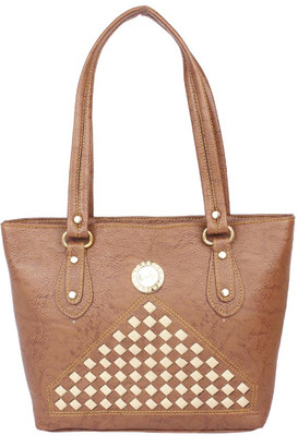 

Aliado Hand-held Bag(Brown, Beige), Beige;brown