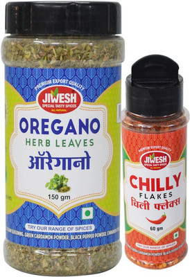 

Jiwesh Combo (Oregano Seasoning 150g+Chilli Flakes 60g)(210 g)