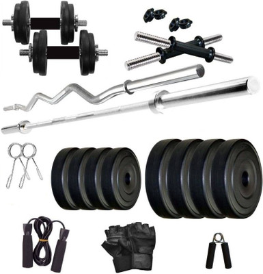 

Star X Exercise Set of 20 Kg PVC Plates and Accessories Home Gym Combo(20 - 40 kg)