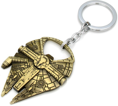 

Techpro Single sided Premium Quality Golden Colour Starwar Spaceship Key Chain
