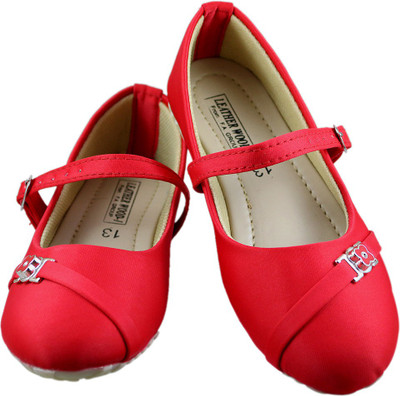 

Leatherwood1 Girls Strap Ballerinas(Red