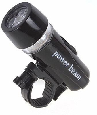 

Simxen Power Beam Bicycle Bike Safety Warning Light Set Light Ultra Bright 5 LED Front Head and Tail Led Light for Bicycle Cycling LED Front Light(Black)