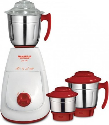 

Maharaja Whiteline Mg Joy Deluxe 750 W Mixer Grinder(White,Red, 3 Jars)