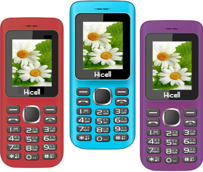 

Hicell C5 Pack of Three Mobiles(Red)