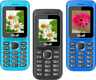 Hicell C5 Pack of Three Mobiles(Blue)
