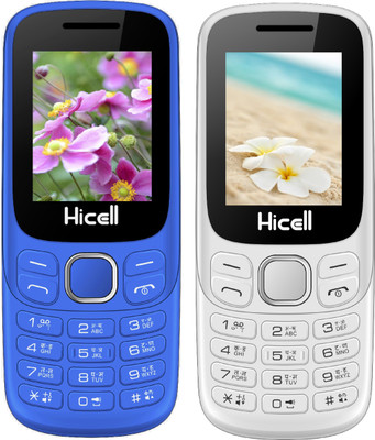 

Hicell C9 Metro Combo of Two Mobiles(Navy Blue & Black, White & Orange)