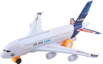 

Toyvala Airbus A380 Electric Aeroplane Toy With Lights And Sound, Bump And Go Action Toy Plane(Multicolor)