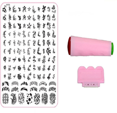 

Royalkart Nail Art Stamping Jumbo Image Plate D.I.Y. With Double-Sided Stamper & Scraper(XY03)(Multicolor)