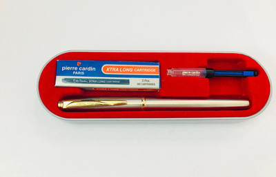 

Pierre Cardin Momento Stainless Steel Gold Trim Fountain Pen