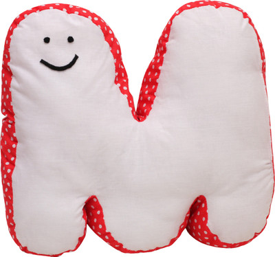 Creative Textiles Polyester Fibre Polka Cushion Pack of 1(Red)