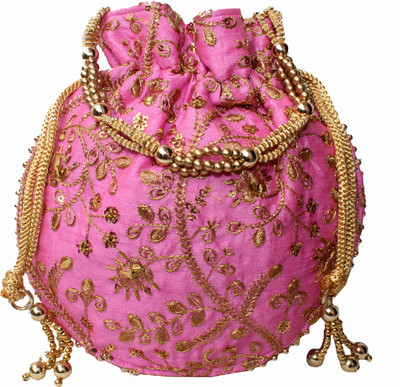 

Milan's creation EMBPOTLI011LPI Potli(Pink)