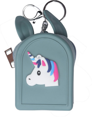 

Yellow Bee Mini Keychain Coin Purse with Unicorn Coin Purse(Green)