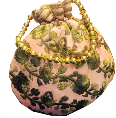 

Craftbazaar Raw Silk Designer Potlis Potli(Beige)