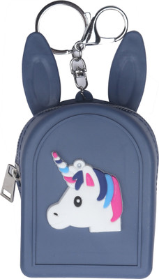 

Yellow Bee Mini Keychain Coin Purse with Unicorn Coin Purse(Blue)