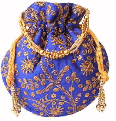 

Milan's creation EMBPOTLI008BL Potli(Blue)