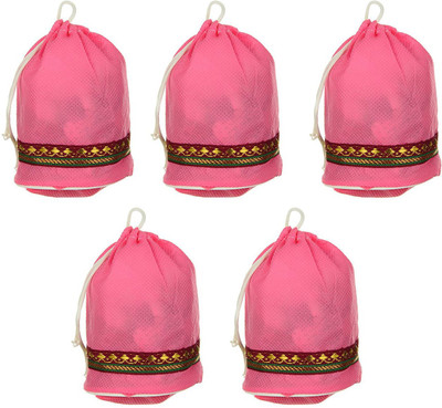 

SaiHarshini Girls and Women Potlis (Pink, Pack of 5) Potli(Pink)