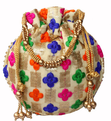 

Milan's creation EMBPOTLI012MULT Potli(Multicolor)