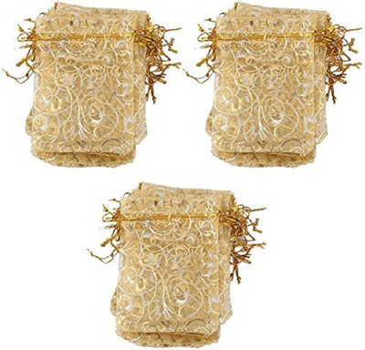 

Krishna Creations Gift Organising Potli Bags Shagun Potlies Potli(Yellow)