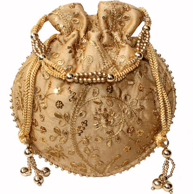 

Milan's creation EMBPOTLIG001 Potli(Gold)