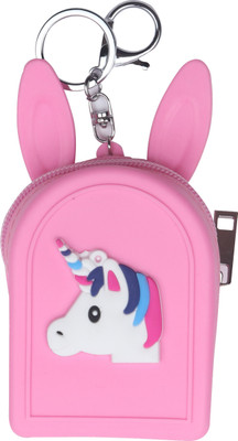 

Yellow Bee Mini Keychain Coin Purse with Unicorn Coin Purse(Pink)