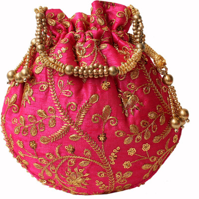 

Milan's creation EMBPOTLI006PI Potli(Pink)