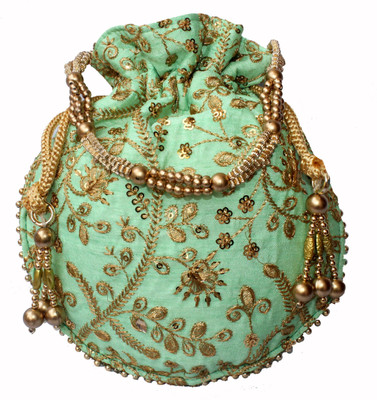 

Milan's creation EMBPOTLI005G Potli(Green)