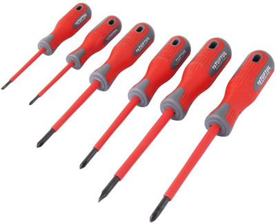 

Tuftul TUF9512 VDE, 6 Pieces Standard Screwdriver Set, Red;grey