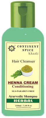 

Continent Spice Khadi Henna Cream Herbal Conditioning Shampoo/Cleanser (Sls & Paraben Free)- CS682005(210 ml)