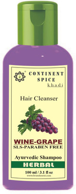 

Continent Spice Khadi Wine Grape Herbal Shampoo/Cleanser (Sls & Paraben Free) - CS682005(100)