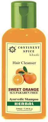 

Continent Spice Khadi Sweet Orange Herbal Shampoo/Cleanser (Sls & Paraben Free) - CS682005(210 ml)