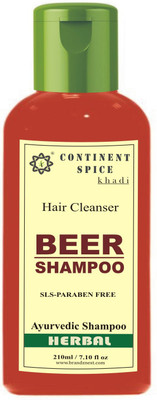 

Continent Spice Khadi Beer Shampoo/Cleanser (Sls & Paraben Free) - CS682005(210 ml)
