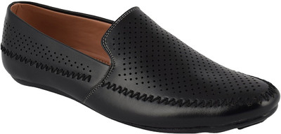welling Black stylish Loafers For Men(Black
