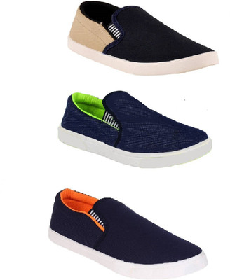

STYLIVO Combo Pack 3 Shoes For Men's Casuals For Men(Multicolor, Beige+green+orange