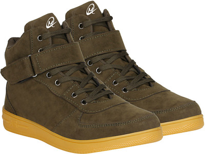 

MOU CASUAL LONG SUEDE BOOT Sneakers For Men(Green, Gold, Military