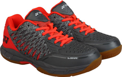 

Yonex COURT ACE MATRIX Badminton Shoes For Men(Red, Gunmetal/brightred