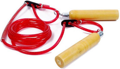 

Leosportz Adjustable Freestyle Wooden Skipping Rope Jump Rope Without Harmful plastic for your kids Freestyle Skipping Rope(Red, Length: 269 cm)