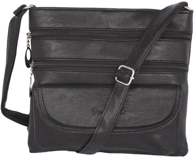 

Aliado Women Black Leatherette Sling Bag