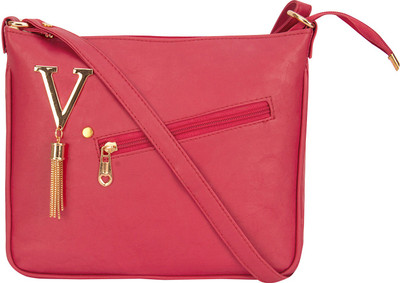 

stylefashion Girls Maroon Leatherette Sling Bag