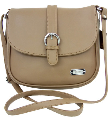 

Sileriya Bags Women Brown PU, Linen Sling Bag