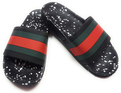 

Angel Fashion Angel Fashion Gcci-Dotted Slipper for Men Slides, Black