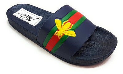 

Angel Fashion Angel Fashion Gcci-Bee Slipper for Men Slides, Blue
