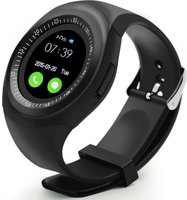 

CartBug Compatible Aple iPhn 7 smartwatch Bluetooth y1 smart watch wristwatch phone high quality calling touchscreen multi-language activity trackers fitness band featurecamera tf micro sd card slot Black Smartwatch(Black Strap Free Size)
