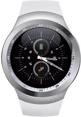 

MOBILZA Compatible Ginee Pioneer P4S smartwatch Bluetooth y1 smart watch wristwatch phone high quality calling touchscreen multi-language activity trackers fitness band featurecamera tf micro sd card slot White Smartwatch(White Strap Free Size)