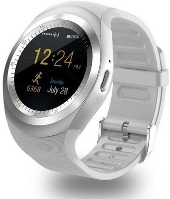 

CartBug Compatible Samsng Glxy J5 Prime smartwatch Bluetooth y1 smart watch wristwatch phone high quality calling touchscreen multi-language activity trackers fitness band featurecamera tf micro sd card slot White Smartwatch(White Strap Free Size)
