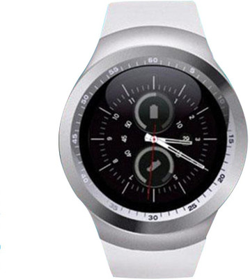 

MOBILZA Compatible Smsng Glxy J7 Prime smartwatch Bluetooth y1 smart watch wristwatch phone high quality calling touchscreen multi-language activity trackers fitness band featurecamera tf micro sd card slot White Smartwatch(White Strap Free)