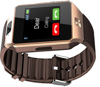 

BERRIN Redmi Compatible Bluetooth DZ09 Smart Watch Wrist Watch Phone with Camera & SIM Card Support Gold Smartwatch(Brown Strap Free Size)