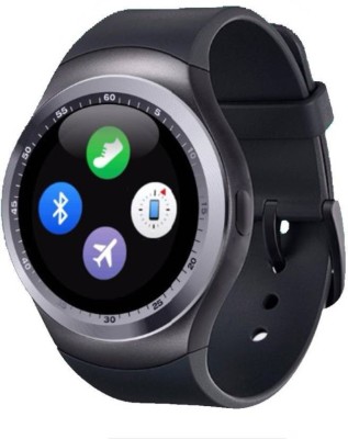 

MOBILZA Compatible Smsng Glxy J1 2016 SM-J120F smartwatch Bluetooth y1 smart watch wristwatch phone high quality calling touchscreen multi-language activity trackers fitness band featurecamera tf micro sd card slot Black Smartwatch(Black Strap Free Size)
