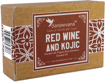 

Sanjeevana Luxury Handmade Red Wine and Kojic Soap(115 g)